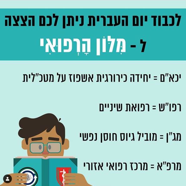מילון הרפואי, יכא"ם – יחידה כירורגית אשפוז על מטכ"לית, רפו"ש – רפואת שיניים, מג"ן – מוביל גיוס חוסן נפשי, מרפ"א – מרכז רפואי אזורי