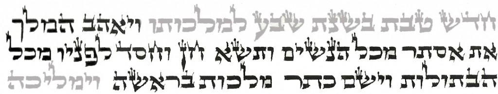 קטע ממגילת אסתר קטע ממגילת אסתר