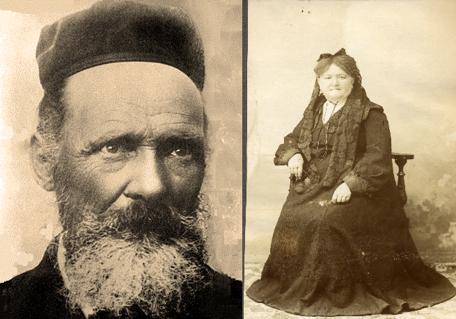 צילום של יחיאל מיכל פינס ושל חיה ציפה (אשתו)