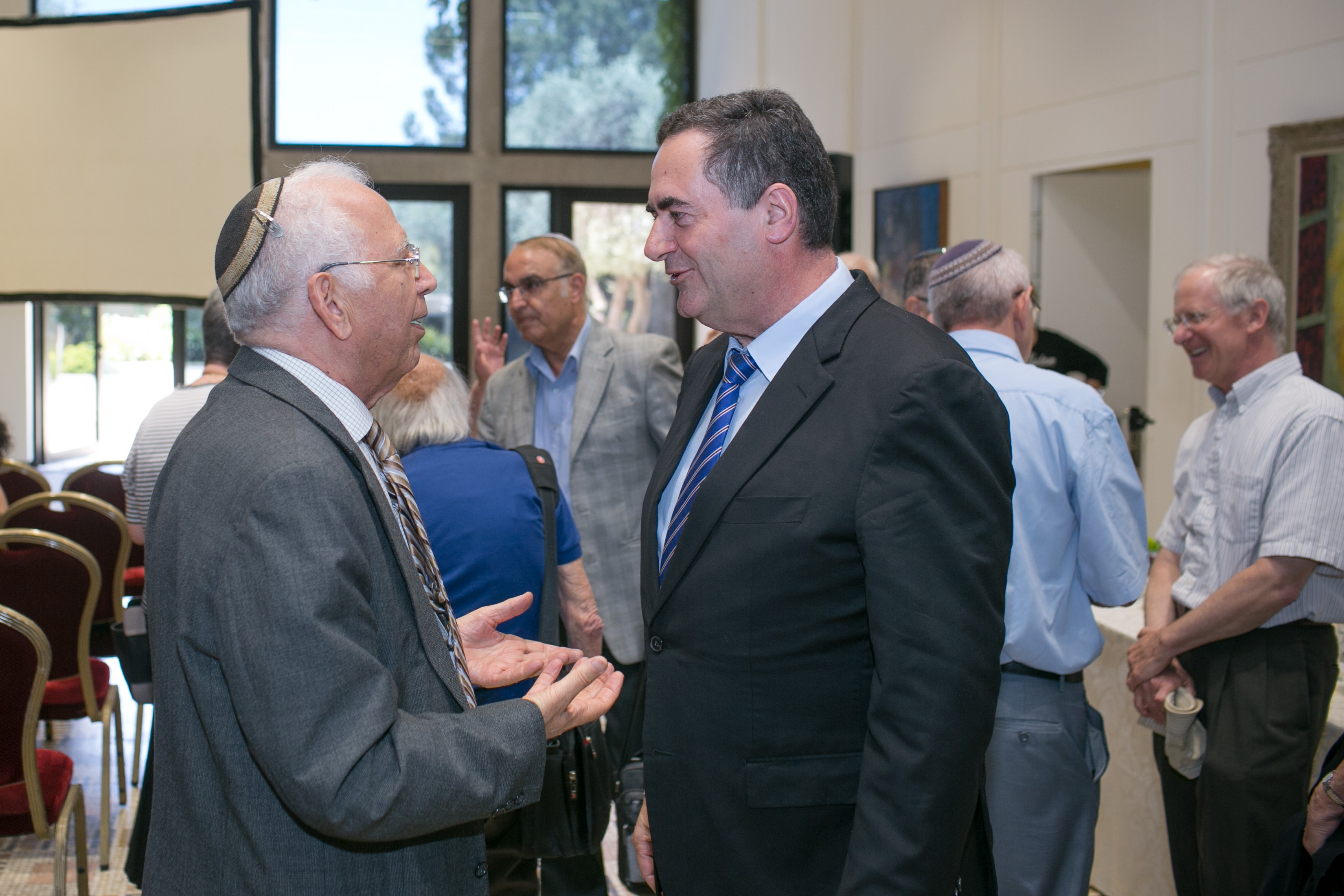 שר התחבורה חה"כ ישראל כץ ופרופ' משה בר־אשר